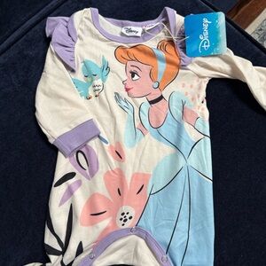 PatPat Disney Princess One Piece - Cream and Purple